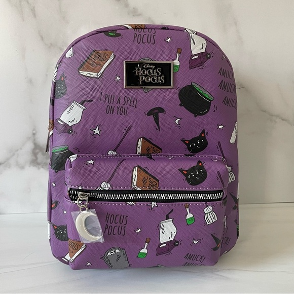 Bioworld x Hot Topic Hocus Pocus Icons Mini Backpack- Purple- NWT - Picture 4 of 10